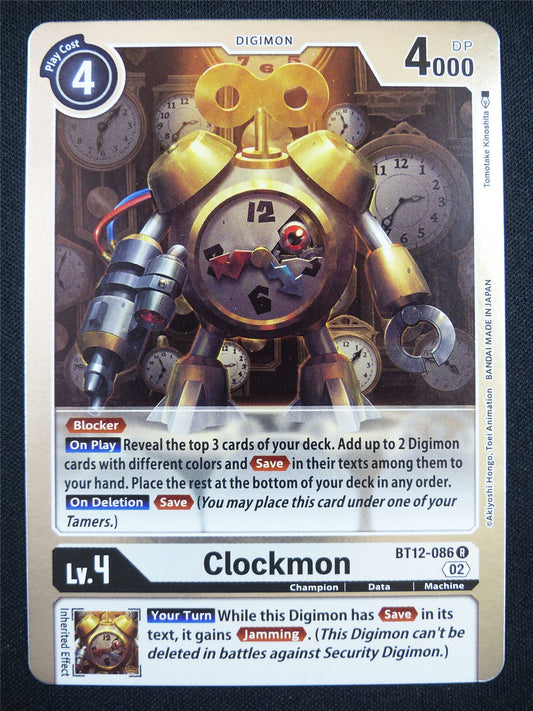 Clockmon BT12-086 R - Digimon Card #KX