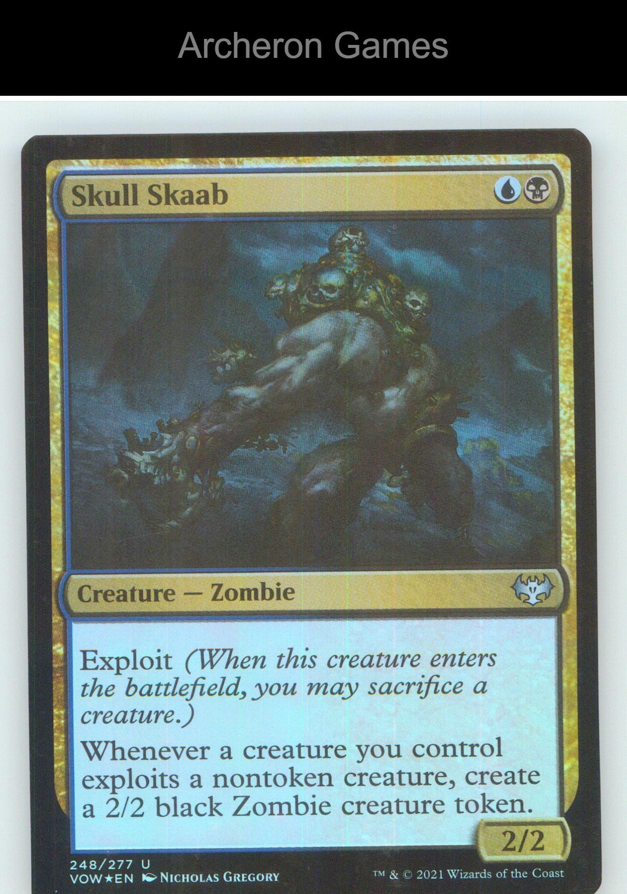 Skull Skaab VOW 248 UC MTG Card NM/EX+ Foil