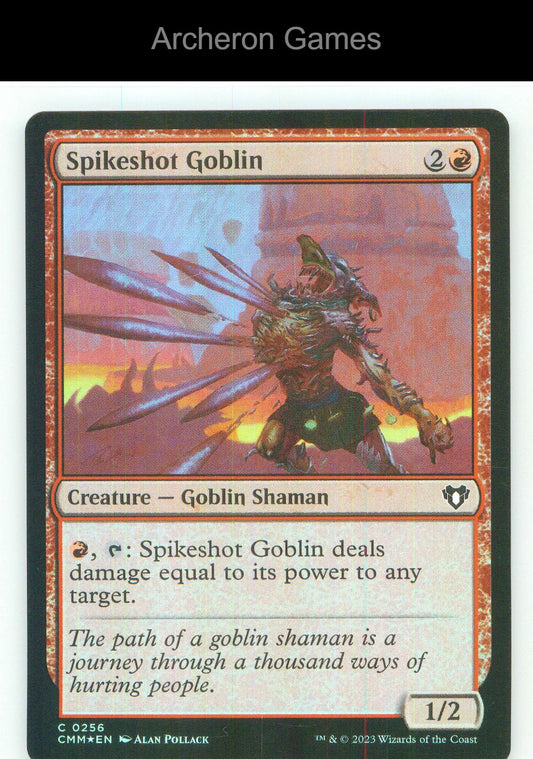 Spikeshot Goblin CMM 256 C MTG Card NM/EX+ Foil