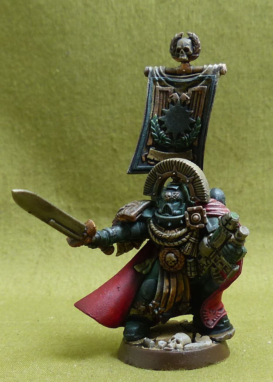 Space Marine Captain painted - Dark Angels - Warhammer 40K #3J8