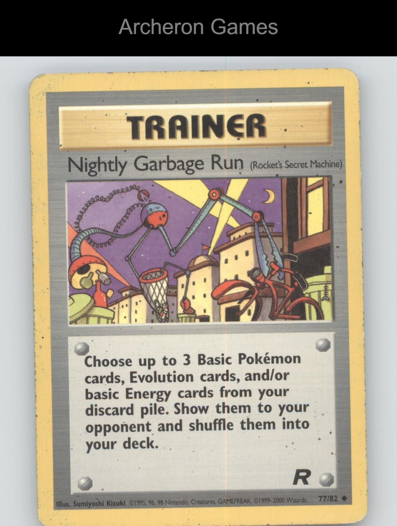 Pokemon Card Nightly Garbage Run TR 77/82 UC Team Rocket Unlimited