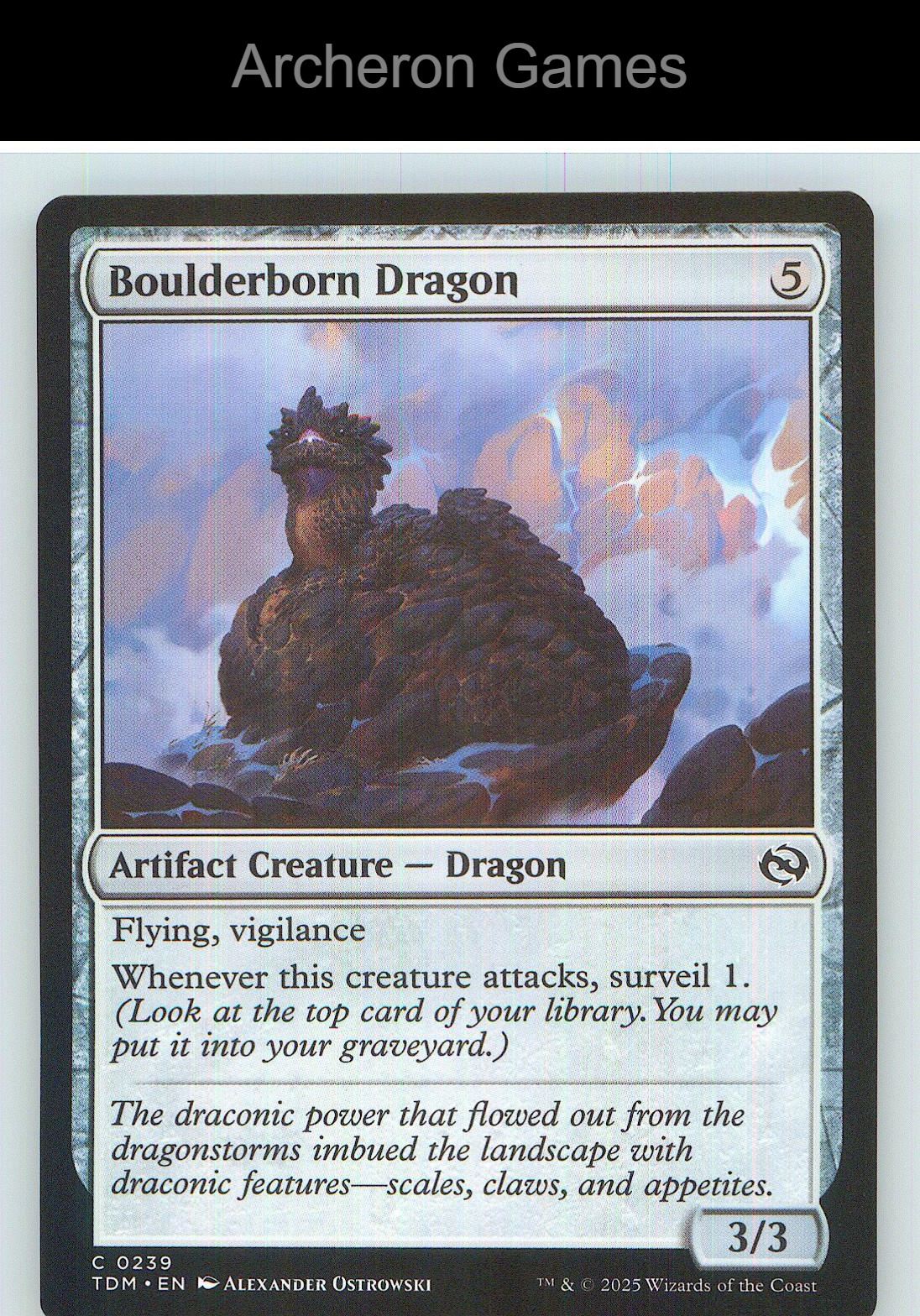 Boulderborn Dragon TDM 239 C MTG Card NM/EX+