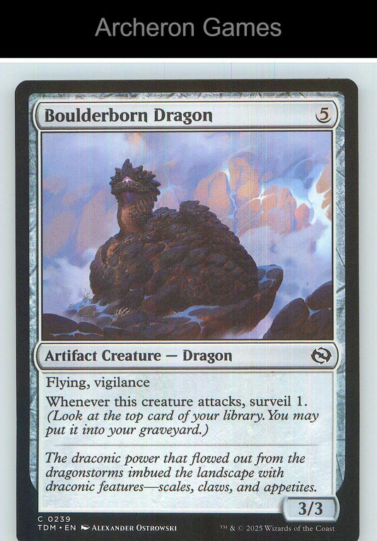 Boulderborn Dragon TDM 239 C MTG Card NM/EX+