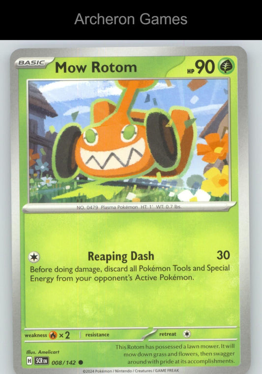 Pokemon Card Mow Rotom SCR 8/142 C Stellar Crown