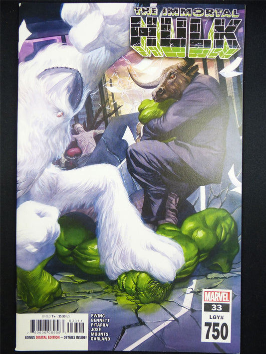 The Immortal HULK #33 Legacy 750 - Marvel Comic #VP