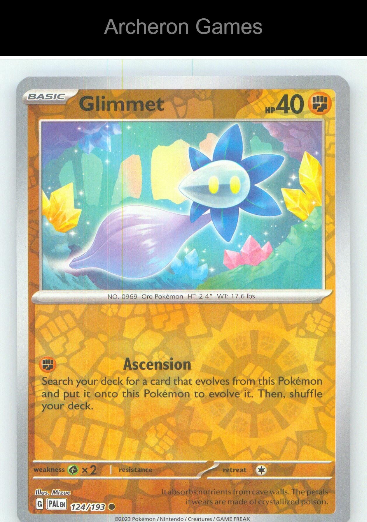 Pokemon Card Glimmet PAL 124/193 C Paldea Evolved Reverse Holo