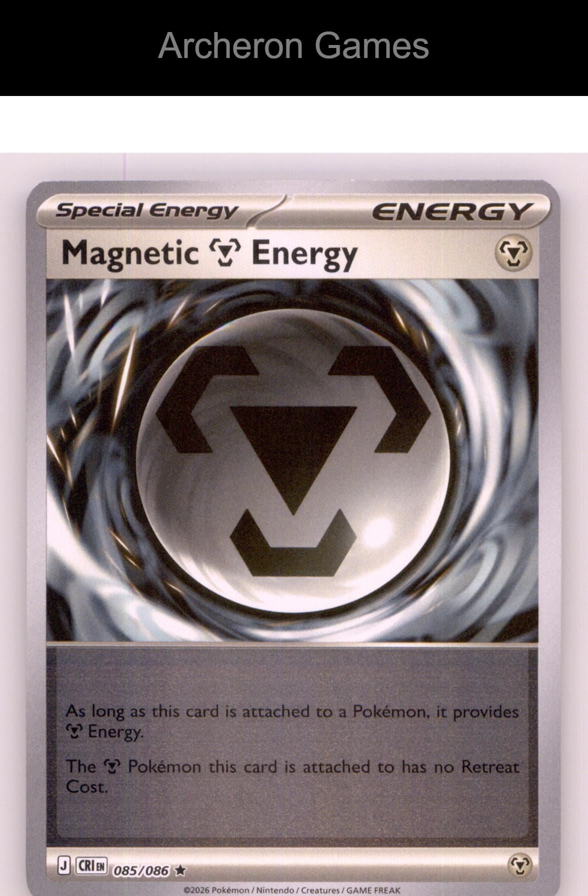 Pokemon Card Magnetic M Energy ME04 085/086 R Chaos Rising Reverse Holo