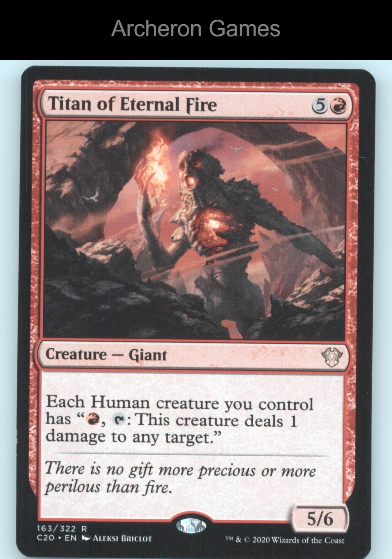 Titan of Eternal Fire 163 R MTG Card Commander 2020
