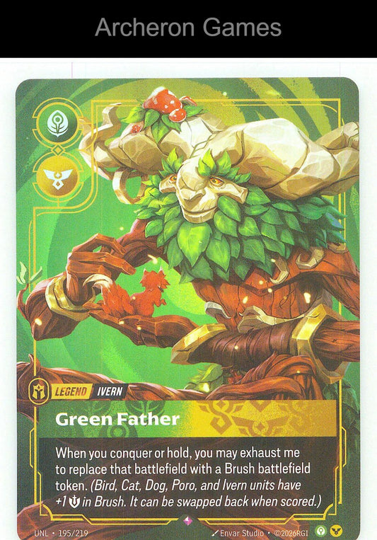 Ivern - Green Father UNL 195/219 R Unleashed Riftbound Card