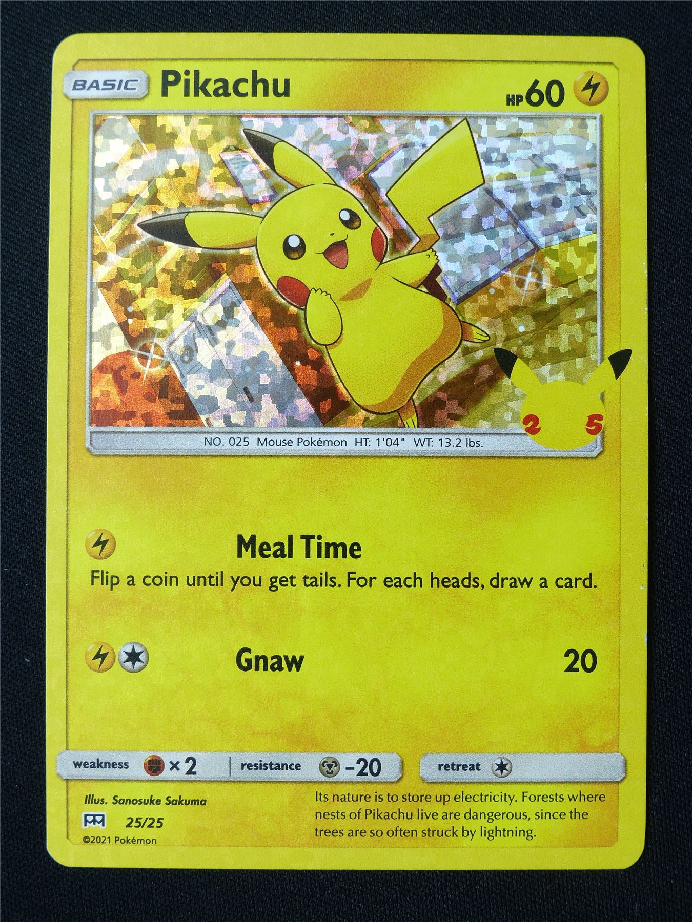 Pikachu 25/25 Holo - Pokemon Card #JU