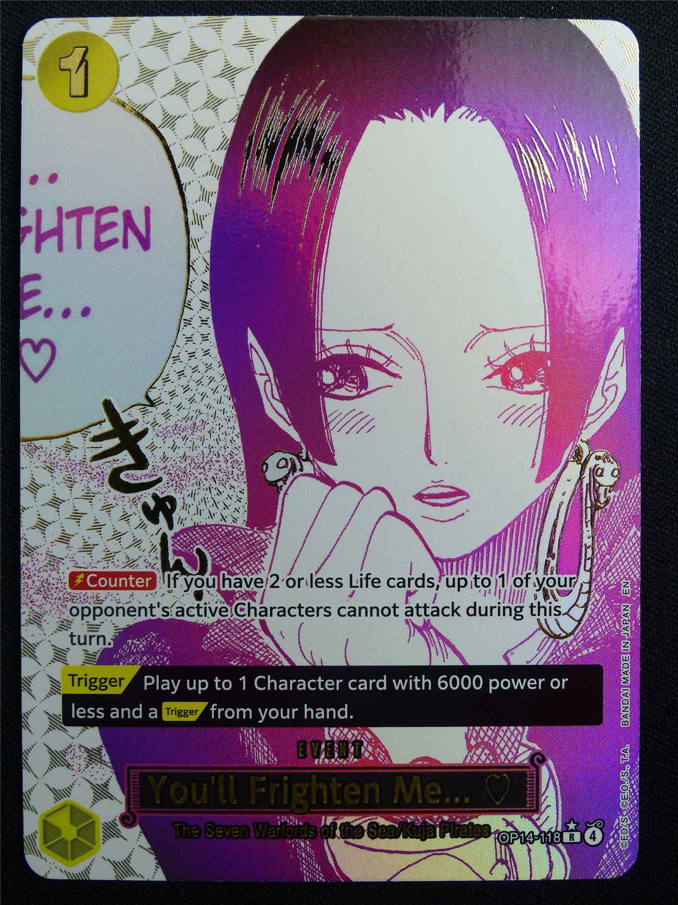 You'll Frighten Me OP14-118 R Alt Art Manga - One Piece Card #30P