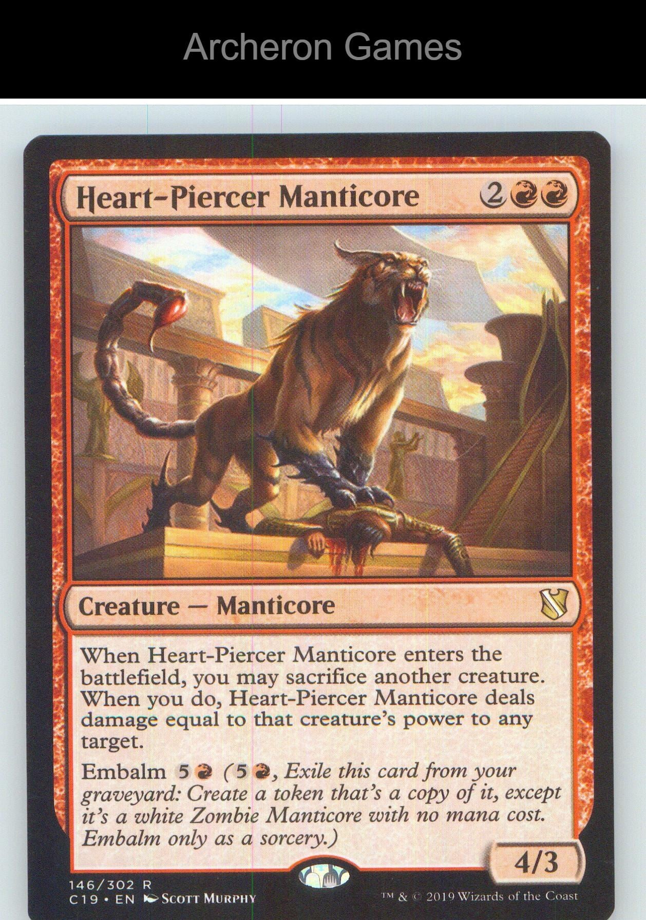 Heart-Piercer Manticore C19 146 R MTG Card NM/EX+