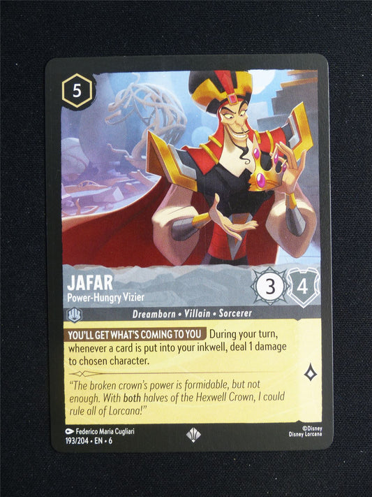 Jafar Power-Hungry Vizier 193/204 - Lorcana Card #261