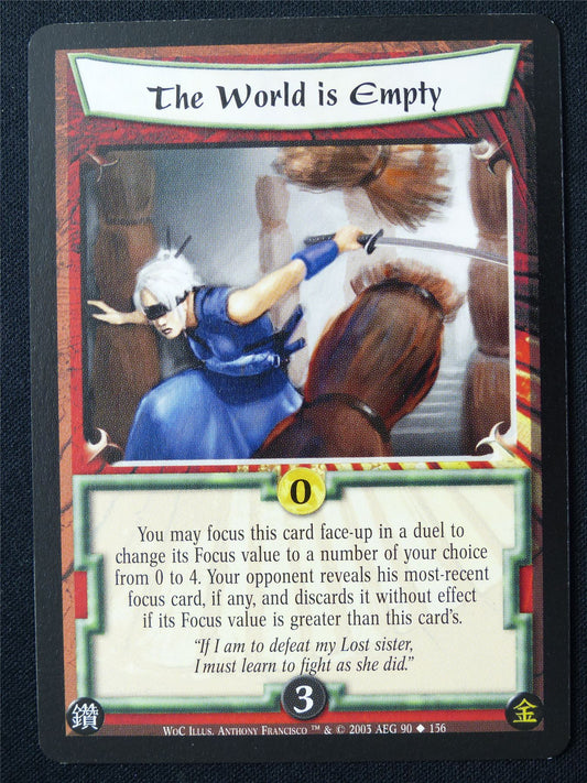 The World is Empty - WoC - Legend of the Five Rings L5R Card #ZP