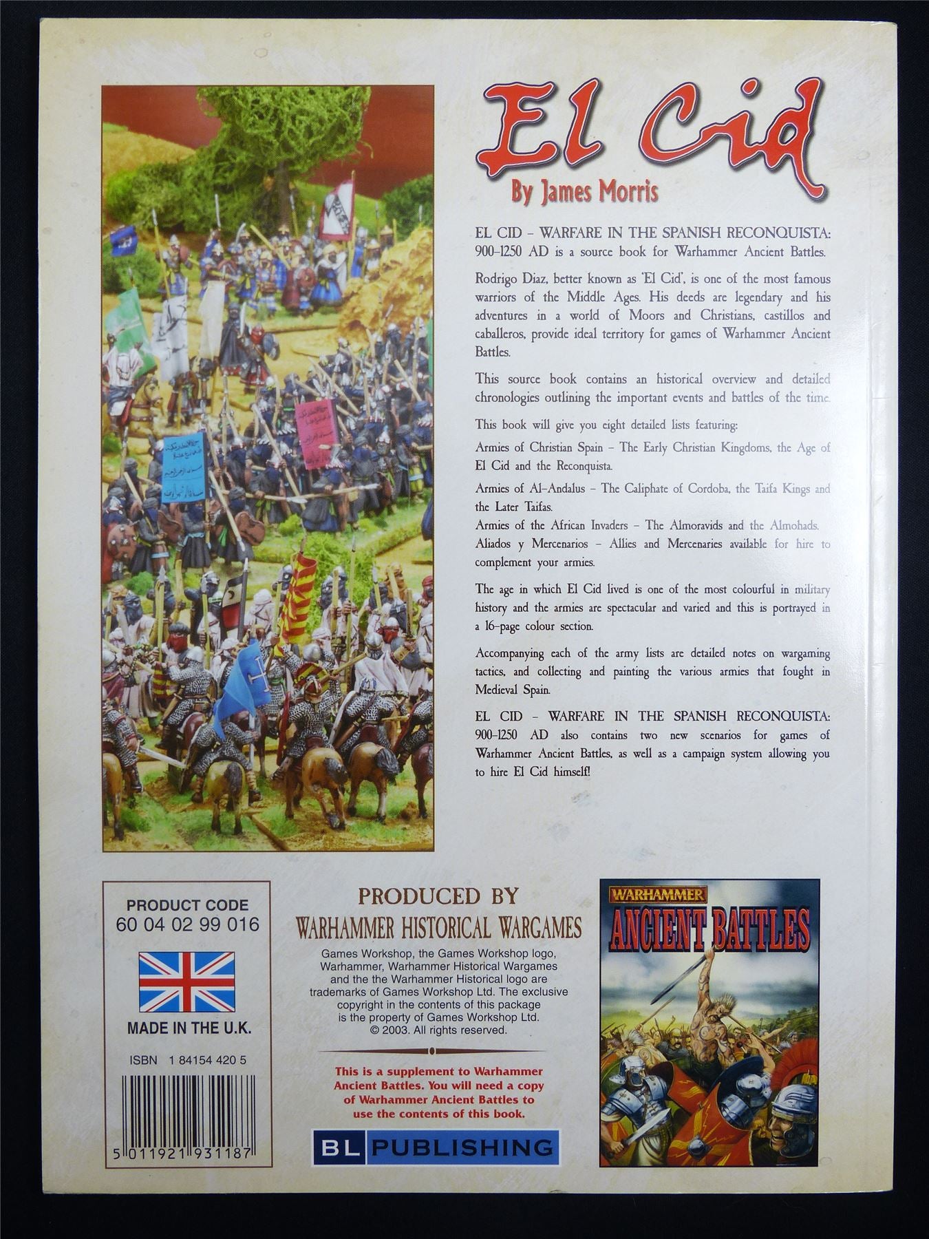 El Cid Rulebook OOP - Warhammer Softback #K9