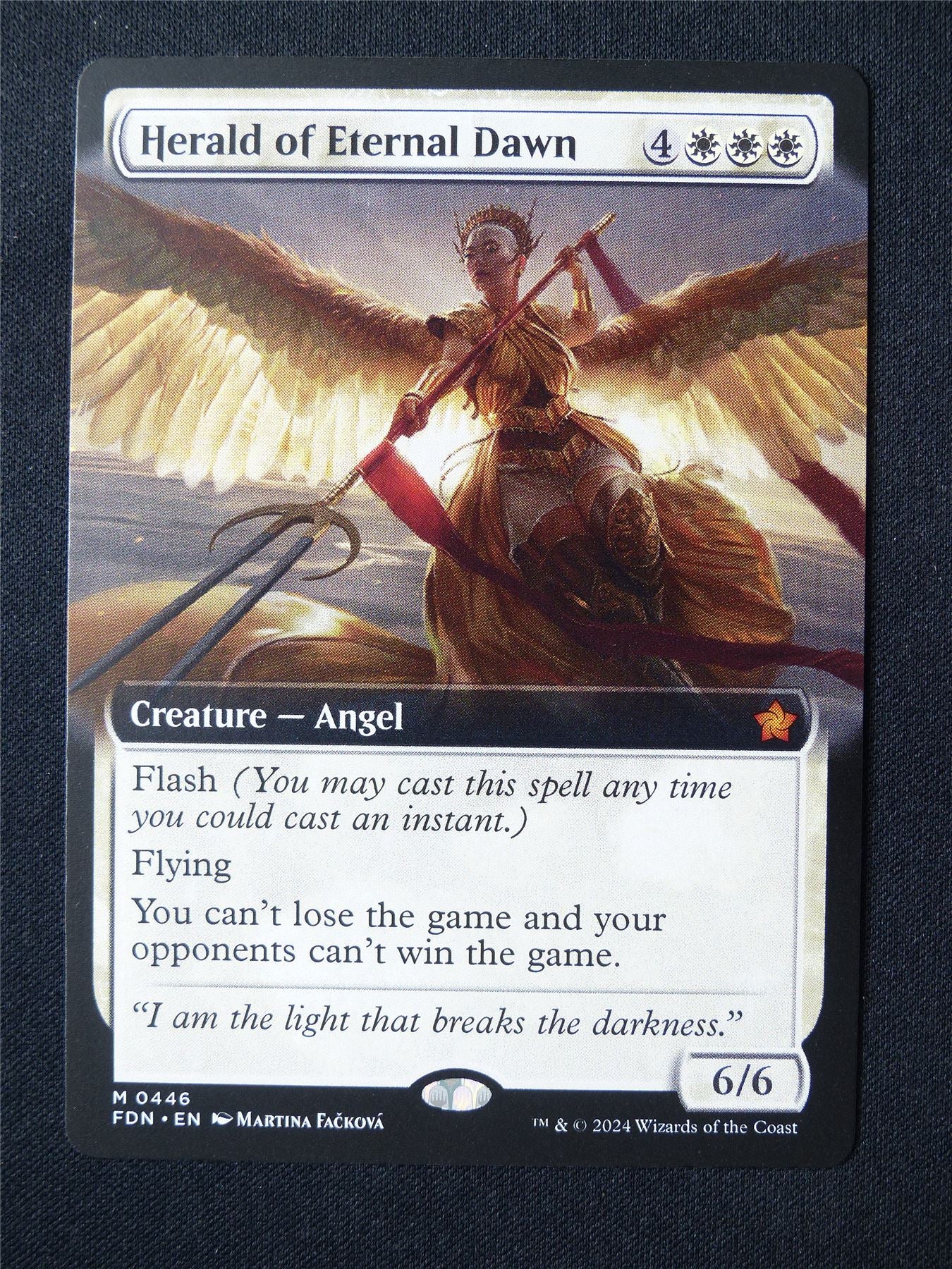 Herald of Eternal Dawn Extended Art - FDN - Mtg Card #58B