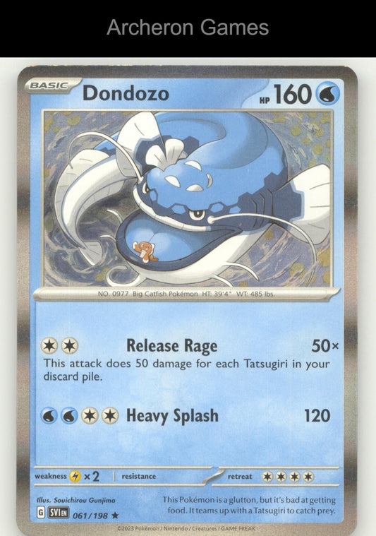 Pokemon Card Dondozo (Line Holo) MCAP 061/198 R Miscellaneous Cards & Products