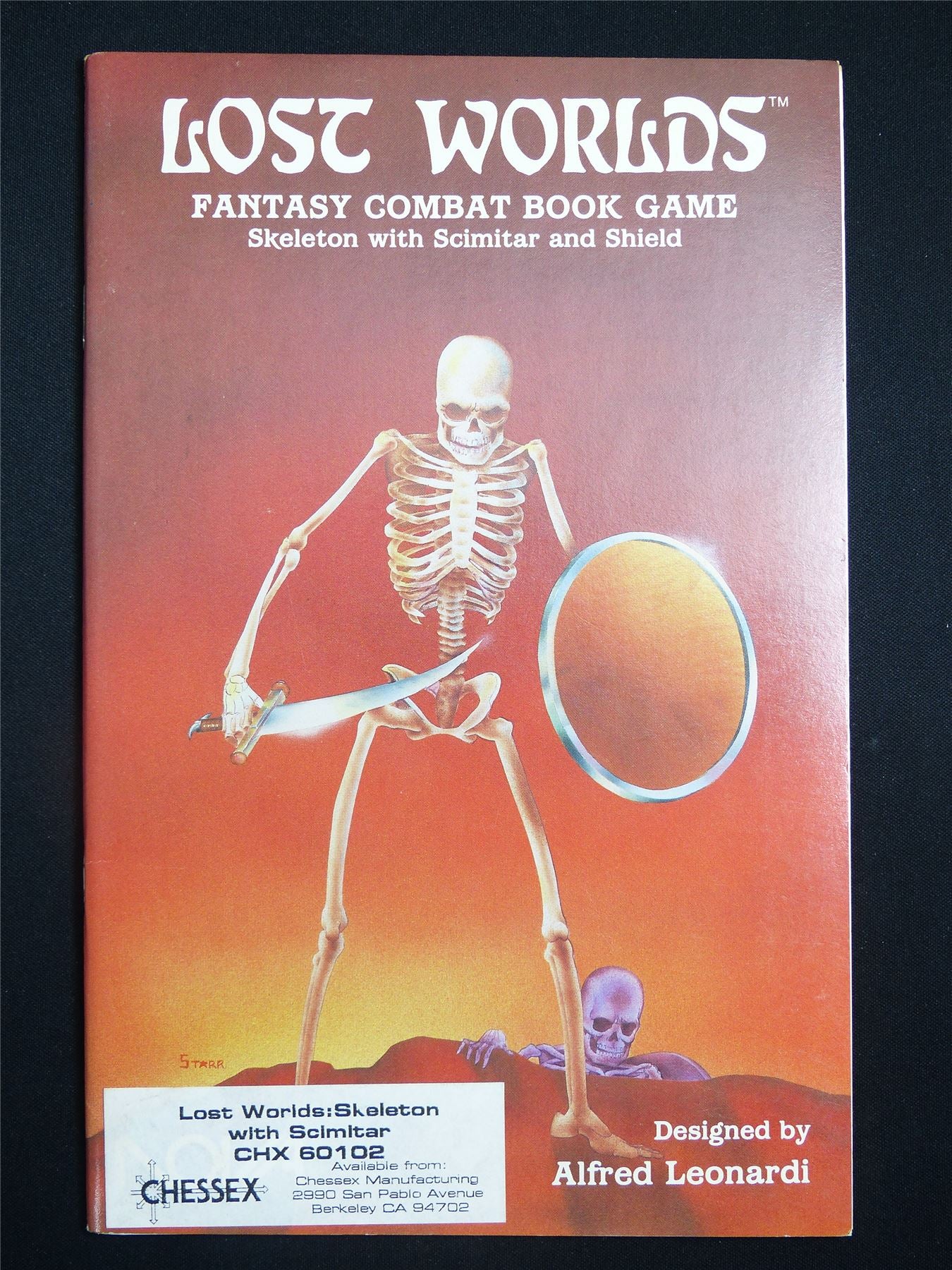 Lost Worlds Fantasy Combat Book: Skeleton with Scimitar and Shield - Booklet #2TP