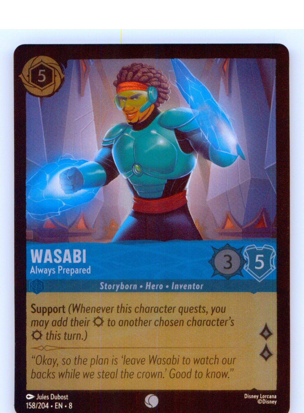 Wasabi - Always Prepared 158/204 Common Reign of Jafar Lorcana Cold Foil NM/M