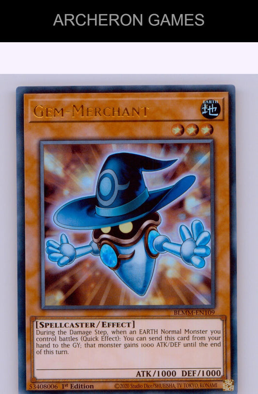 Gem-Merchant Ultra Rare YUGIOH Card 1st Edition