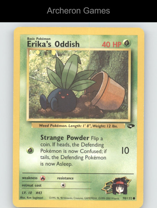Pokemon Card Erika's Oddish G2 70/132 C Gym Challenge Unlimited