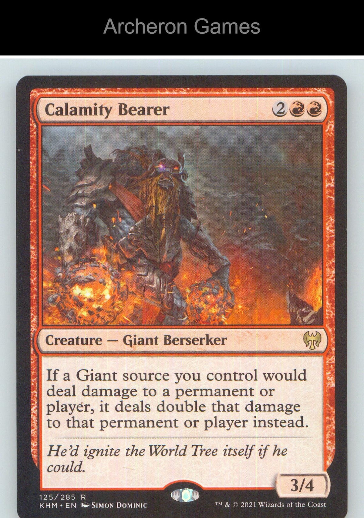 Calamity Bearer KHM 125 R MTG Card NM/EX+