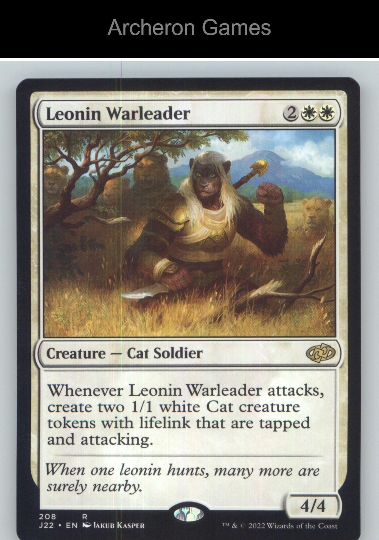 Leonin Warleader J22 208 R MTG Card NM/EX+