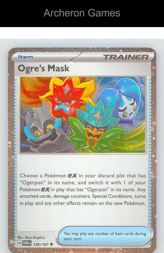 Pokemon Card Ogre's Mask TWM 159/167 UC Twilight Masquerade Reverse Holo