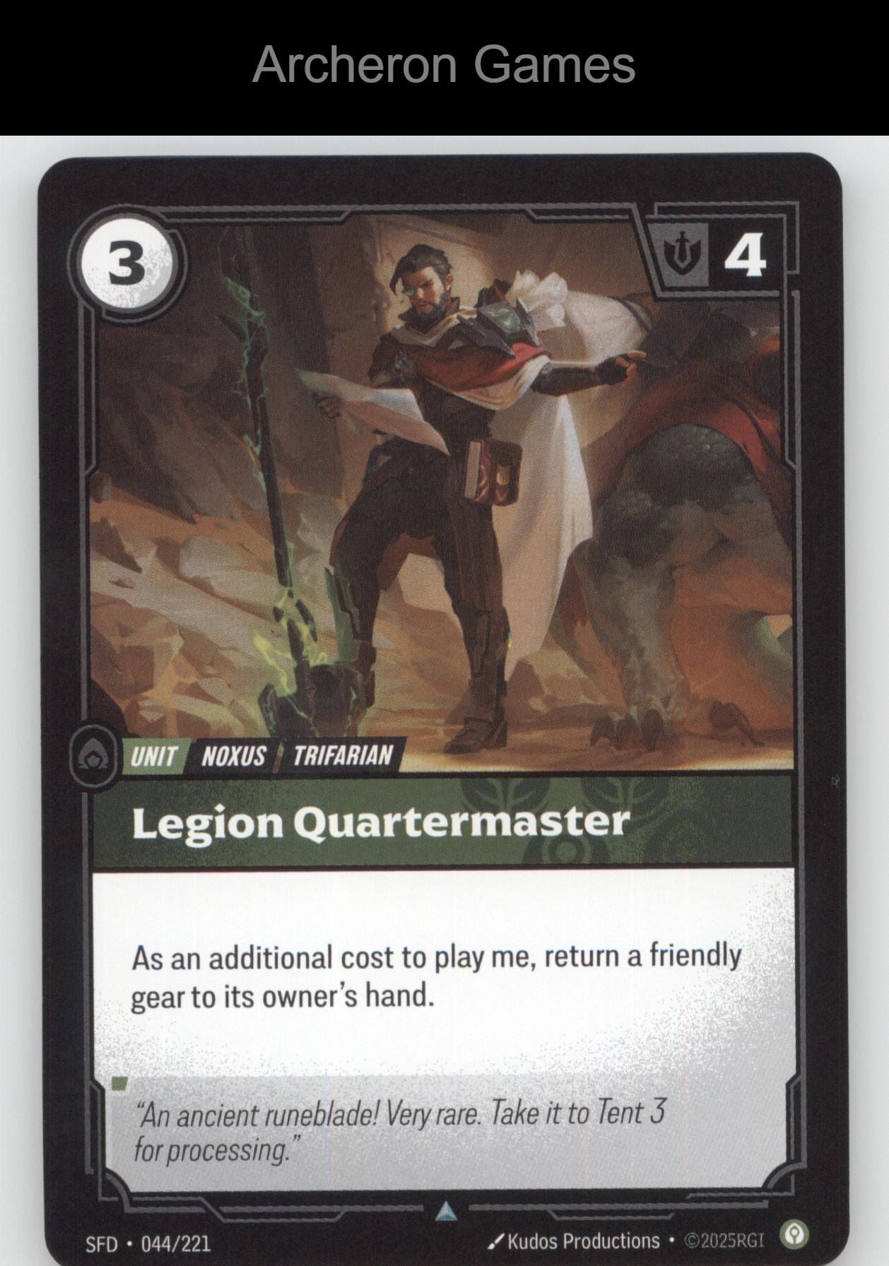 Legion Quartermaster SFD 044/221 UC  Card Spiritforged