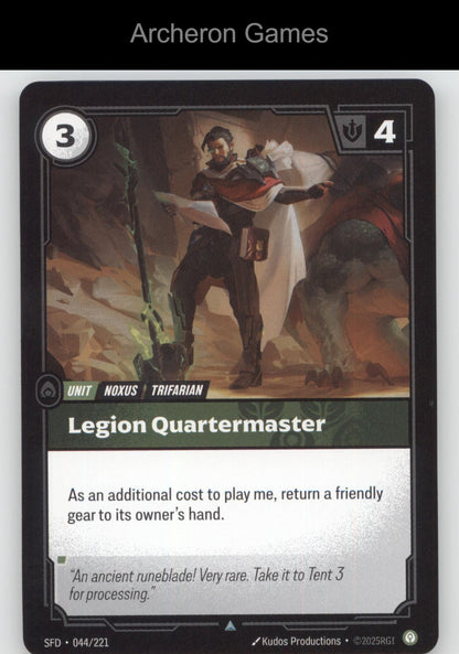 Legion Quartermaster SFD 044/221 UC  Card Spiritforged
