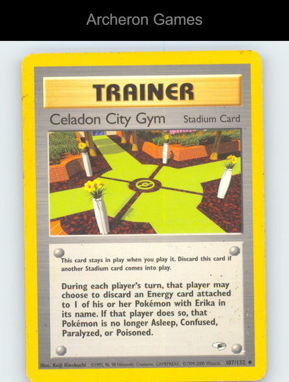 Pokemon Card Celadon City Gym G1 107/132 UC Gym Heroes Unlimited