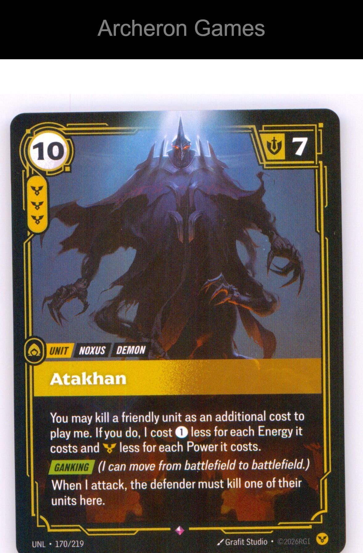 Atakhan UNL 170/219 R Unleashed Riftbound Card