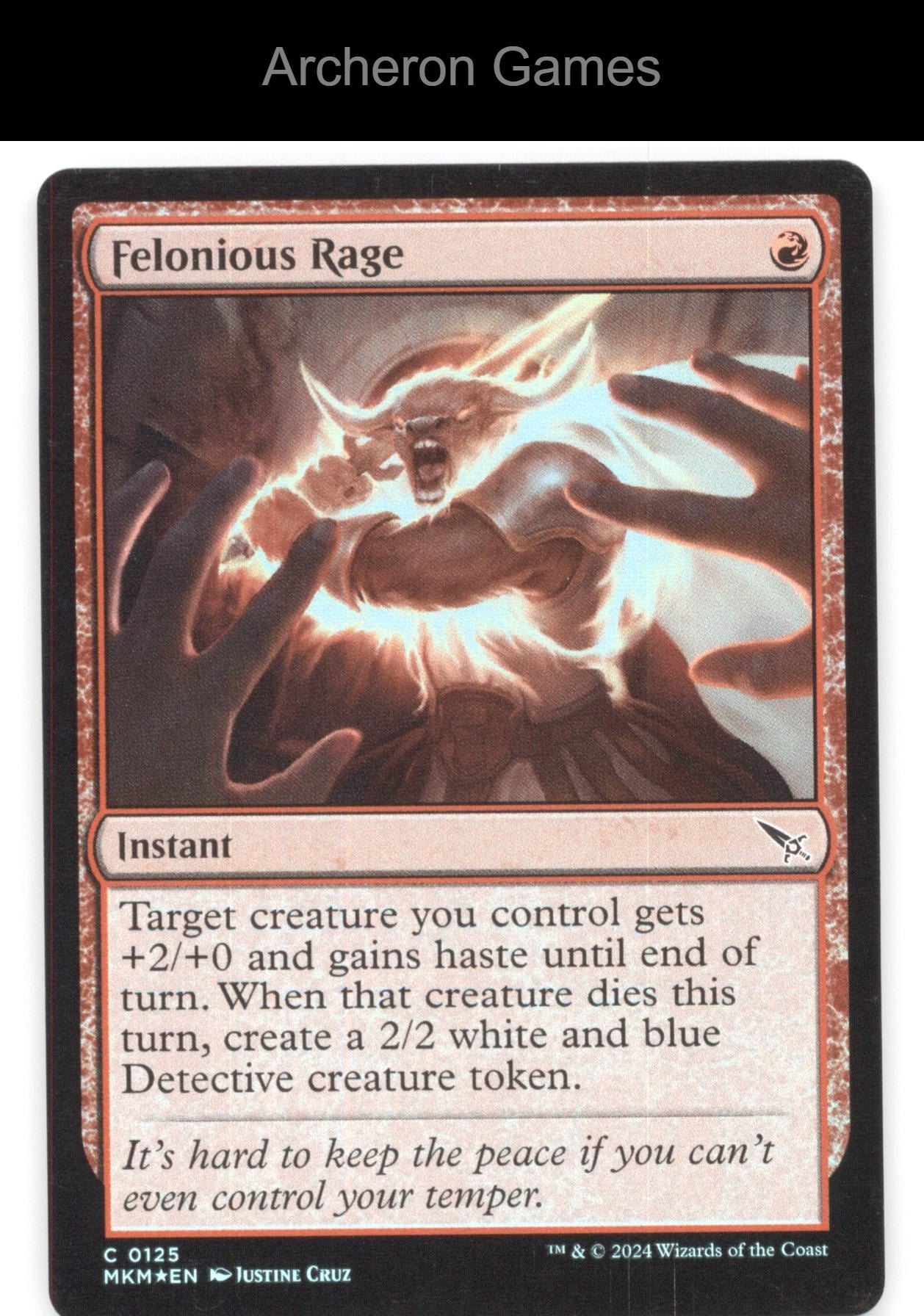 Felonious Rage 125 C MTG Card Murders at Karlov Manor