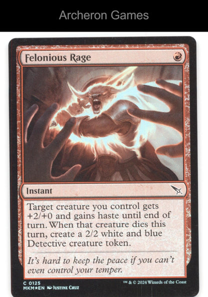 Felonious Rage 125 C MTG Card Murders at Karlov Manor