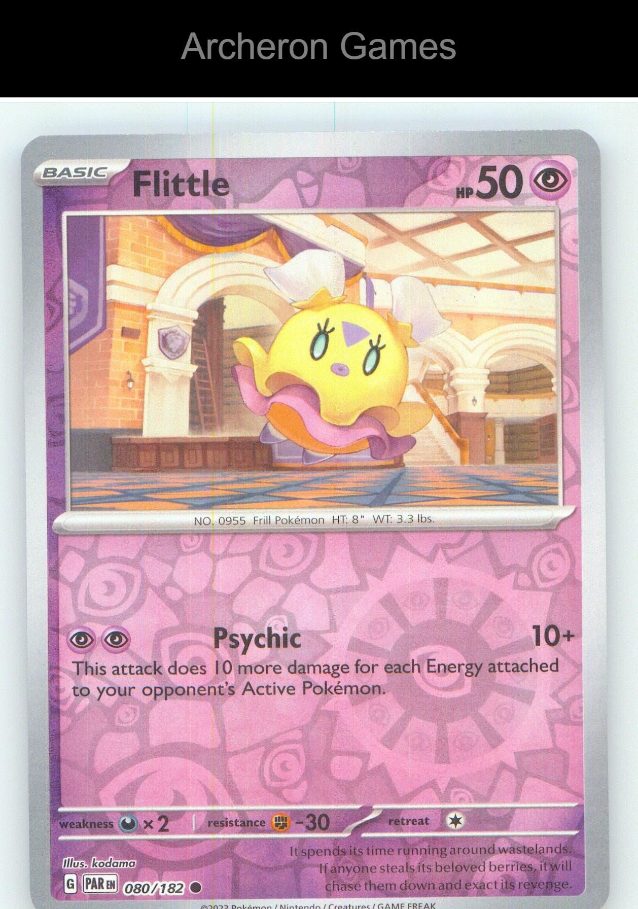 Pokemon Card Flittle PAR 080/182 C Paradox Rift Reverse Holo