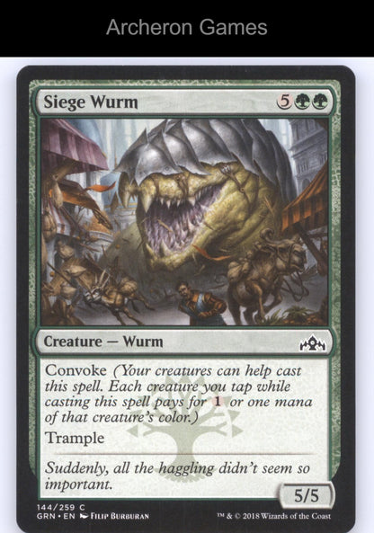 Siege Wurm 144 C MTG Card Guilds of Ravnica