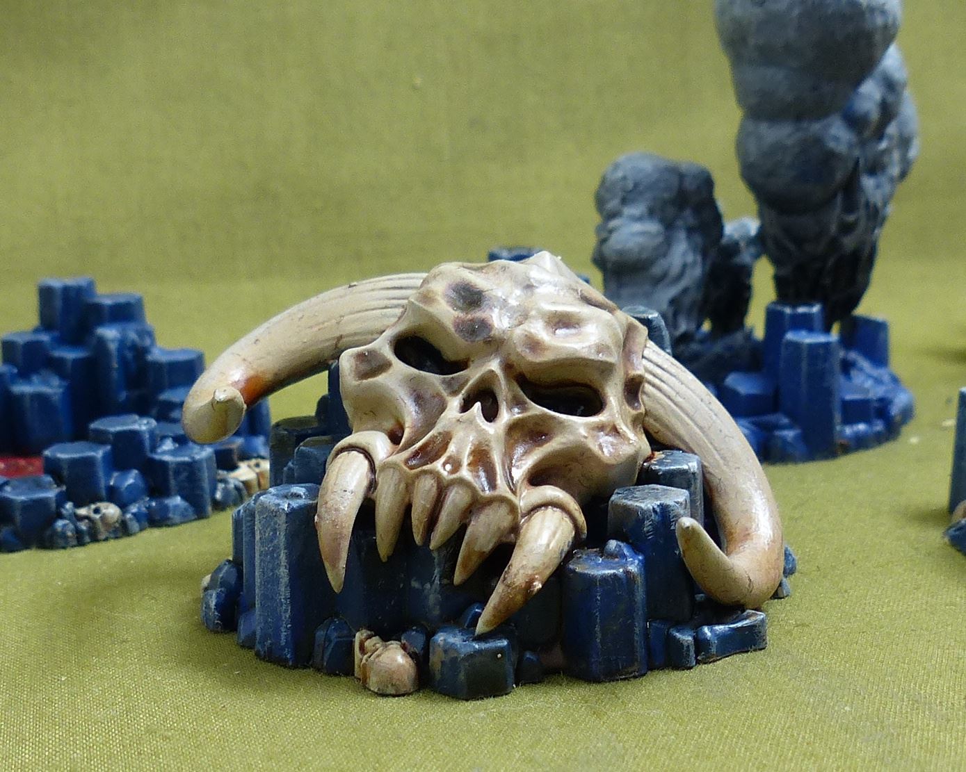 War Cry Scenery Skull Lava Tentacles etc painted - Warhammer War Cry #2OQ