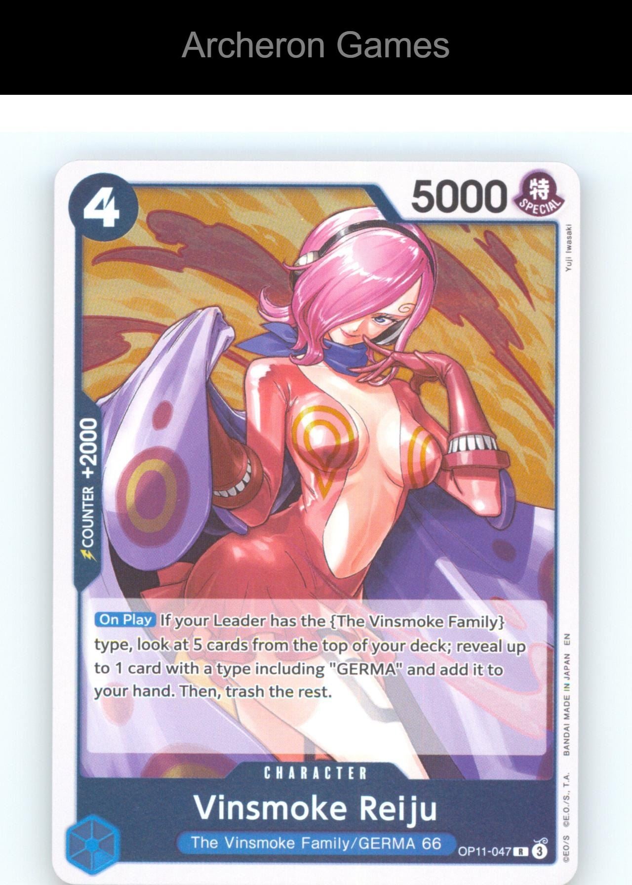 Vinsmoke Reiju OP11-047 R One Piece Card NM/EX+ Foil