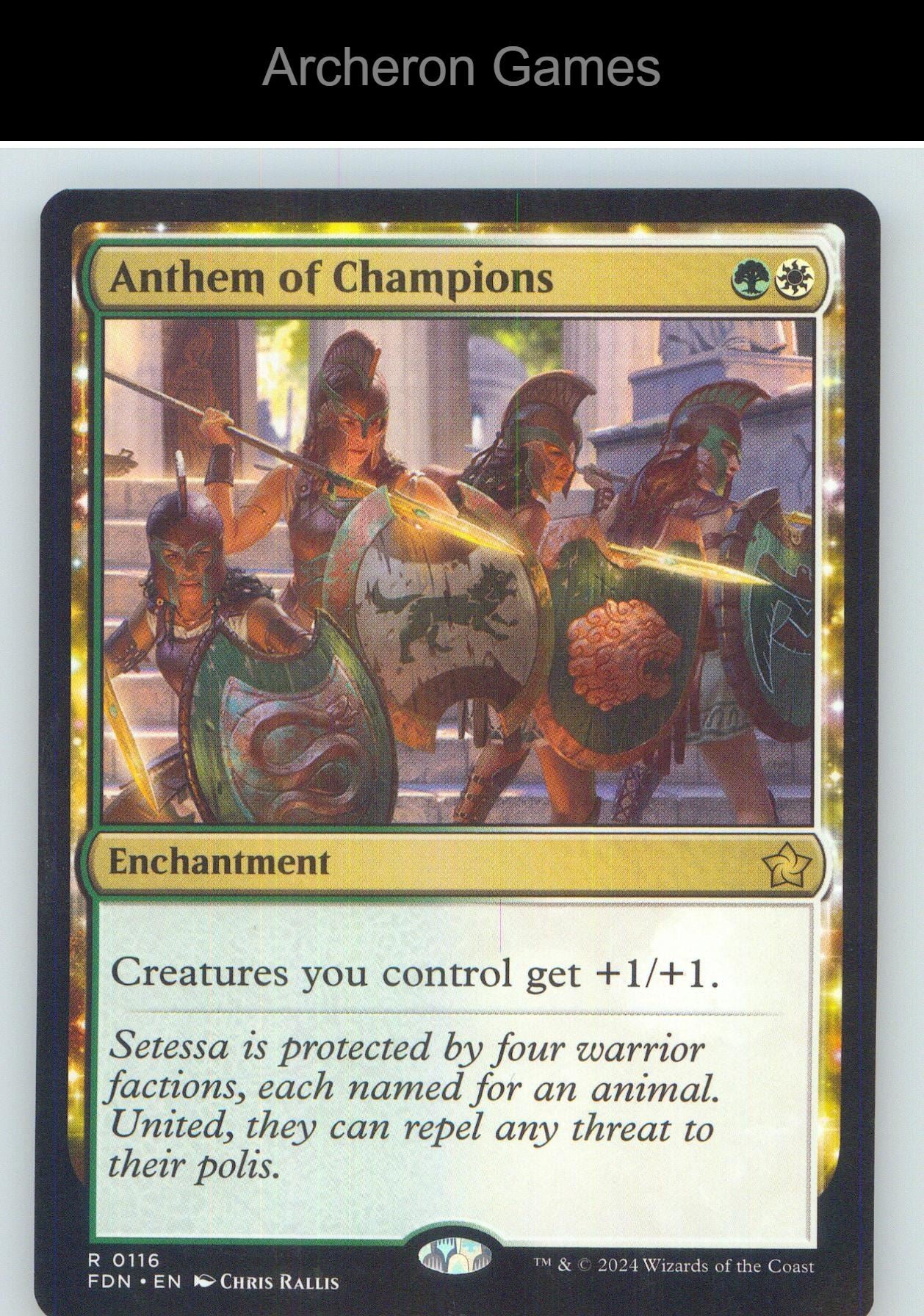Anthem of Champions FDN 116 R MTG Card NM/EX+