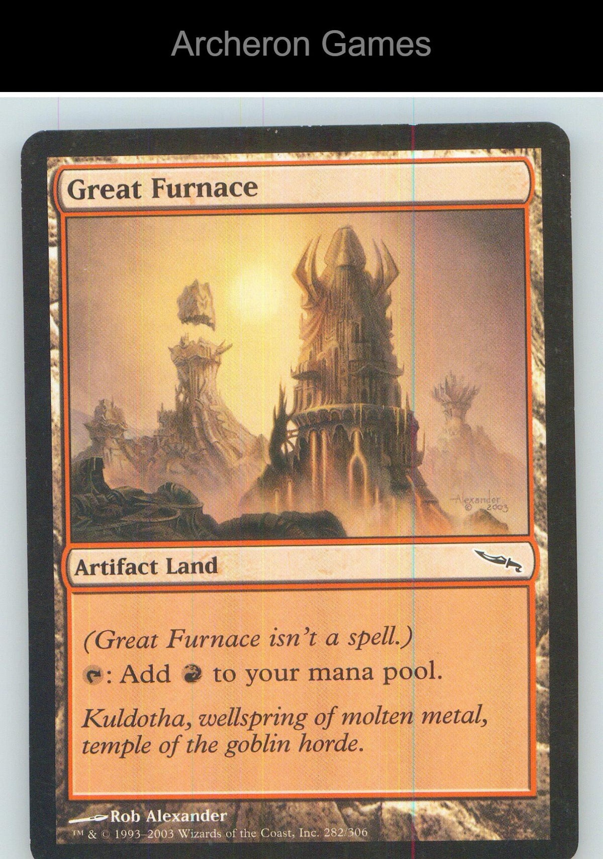 Great Furnace (MRD) PLST 282/306 C MTG Card NM/EX+