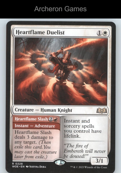 Heartflame Duelist 228 R MTG Card Wilds of Eldraine