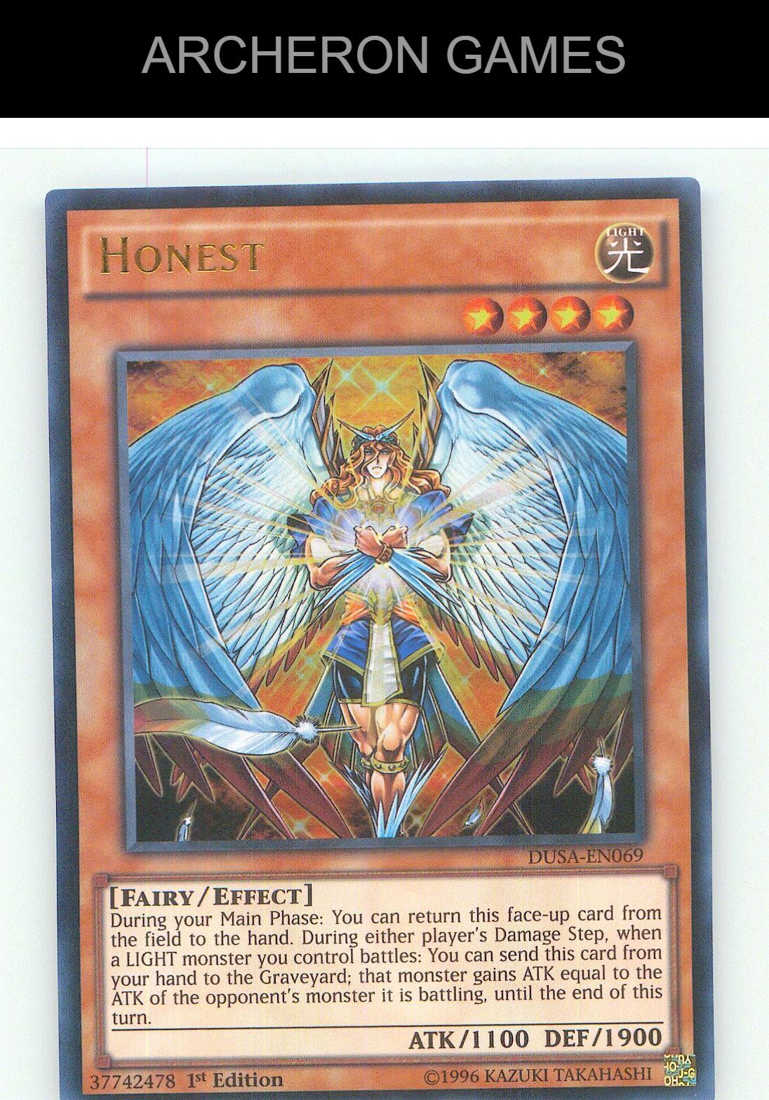 Honest Ultra Rare YUGIOH Card 1st Edition