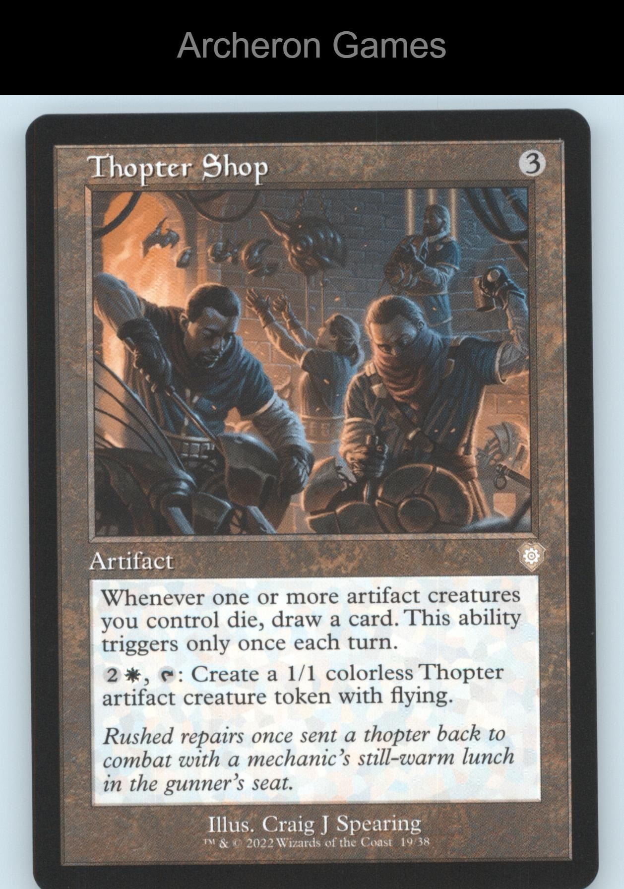 Thopter Shop (Retro Frame) 19 R MTG Card Commander: The Brothers' War