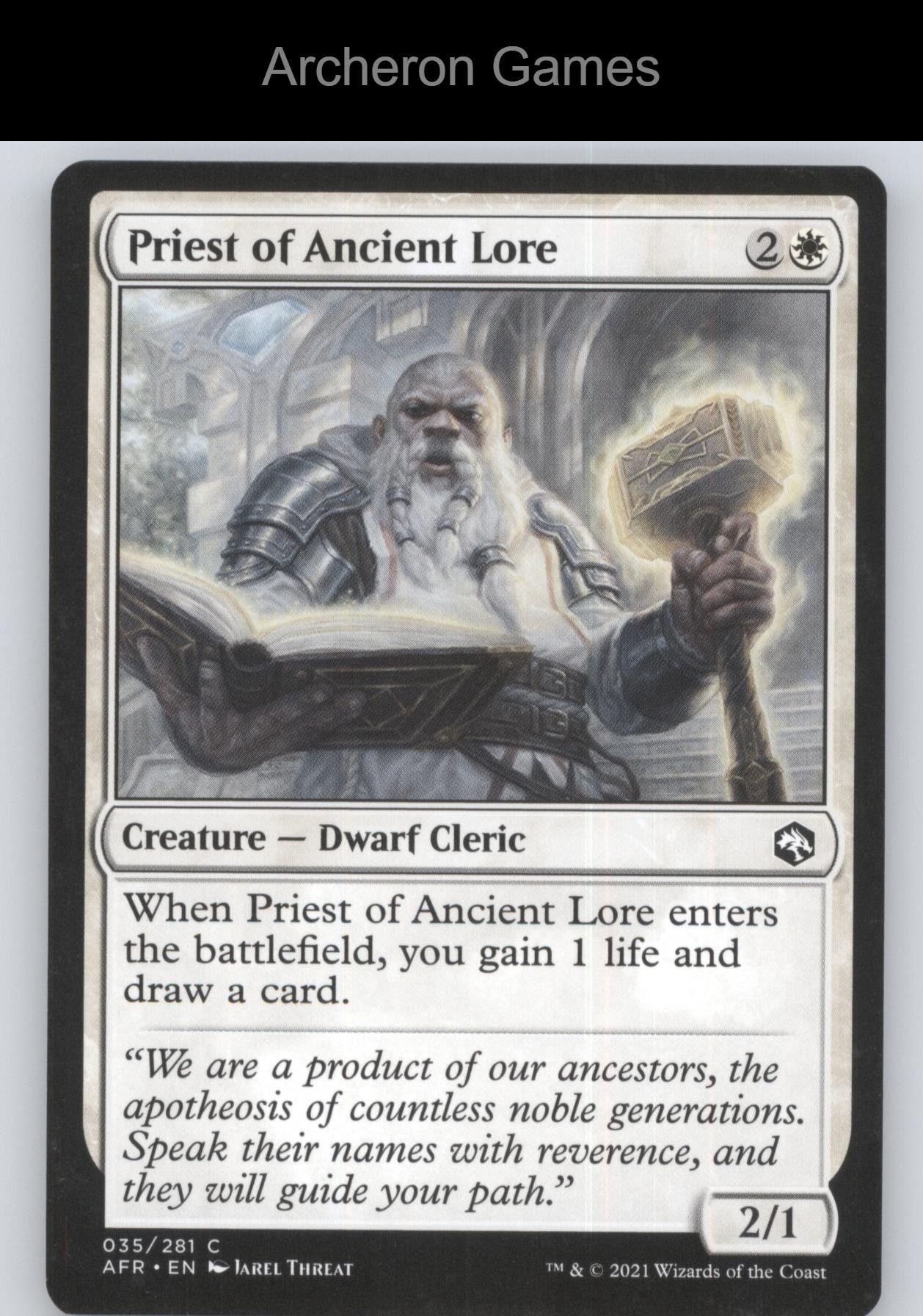 Priest of Ancient Lore 35 C MTG Card Adventures in the Forgotten Realms