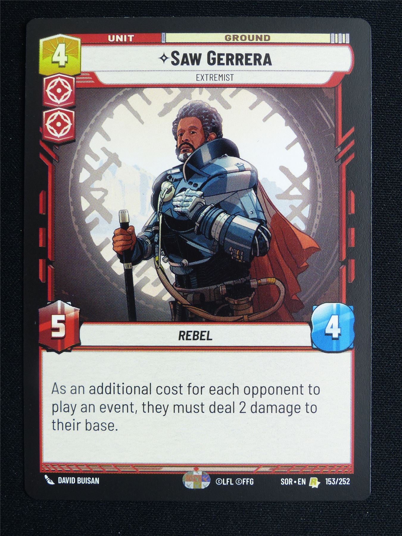 Saw Gerrera 153/252 - Star Wars Unlimited Card #3U3