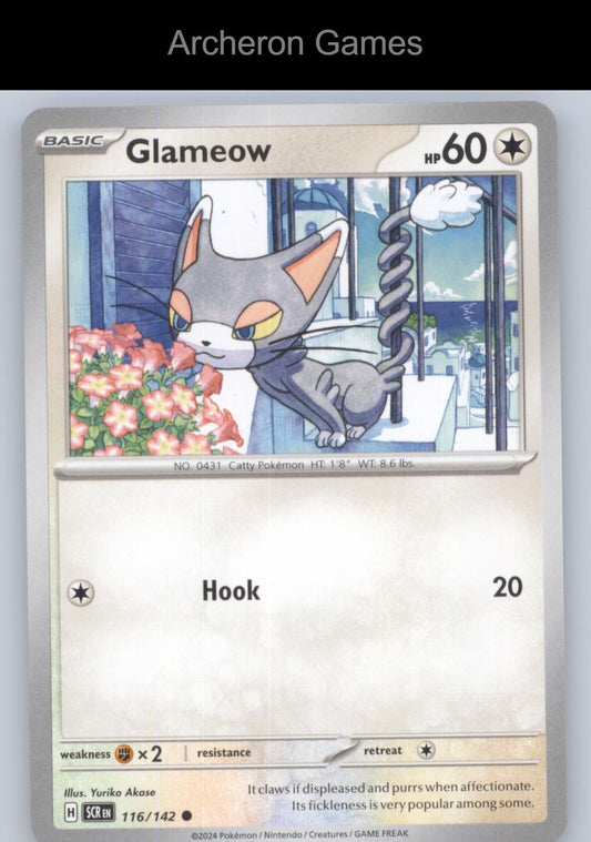 Pokemon Card Glameow SCR 116/142 C Stellar Crown