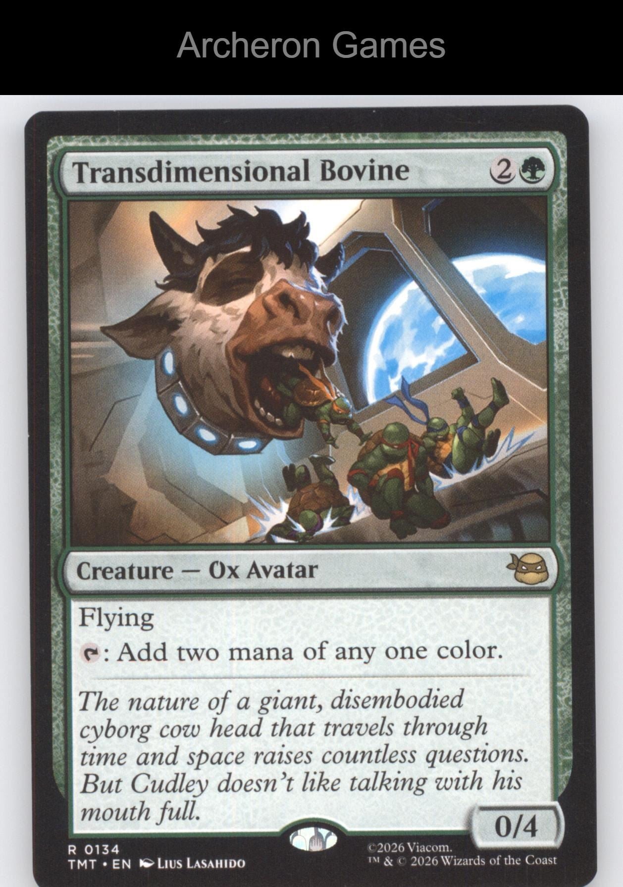 Transdimensional Bovine TMT 0134 R MTG Card Teenage Mutant Ninja Turtles