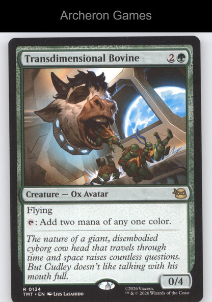 Transdimensional Bovine TMT 0134 R MTG Card Teenage Mutant Ninja Turtles