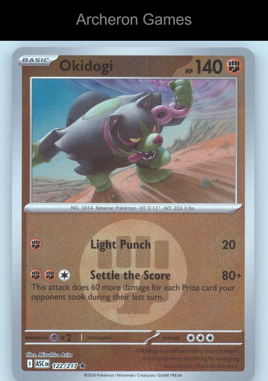 Pokemon Card Okidogi (Energy Symbol Pattern) ASC 122/217  Reverse Holo