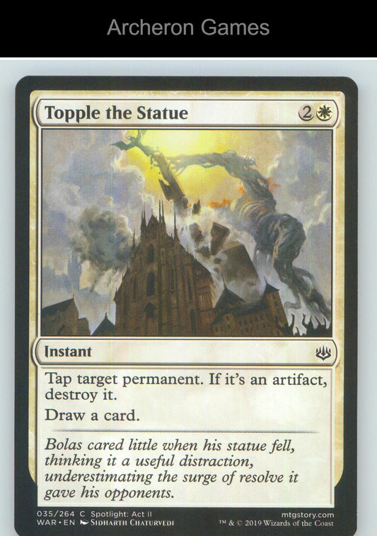 Topple the Statue WAR 35 C MTG Card NM/EX+